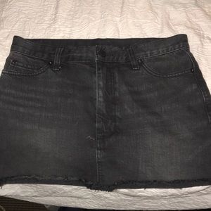 Black free people mini denim skirt